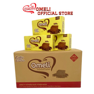 Sỉ 1 thùng bánh quy cracker vị cafe omeli 16 hộp 128g