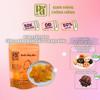 Xoài sấy dẻo Phú An gói 100g món ăn vặt ngon, mứt chanh dây sấy ngon lạ miệng ăn vặt Tết 2024