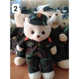 Gấu bông bộ đội dễ thương