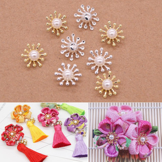 Hạt ngọc đính nhụy hoa 14mm trang trí quần áo- phụ kiện handmade.