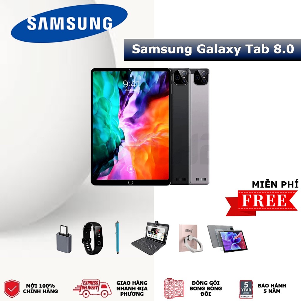 Máy tính bảng Samsung Galaxy Tab 8.0 | 12+512GB | Wi-Fi | Android 8.1 Mediatek MT6735 | 8600mAh 600*800 | BigBuy360 - bigbuy360.vn