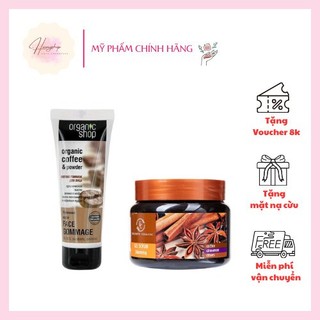 Tẩy da chết cho mặt cafe organic nga