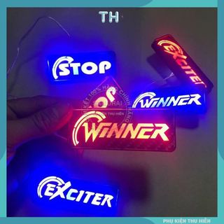 Chữ led gắn đuôi dè xe máy, chữ winner, exciter, stop, honda, ya, vario.....