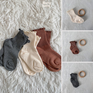 Tất bèo nhún cổ cao Unisex dành cho bé gái BERRY BABY chất cotton spandex cao cấp