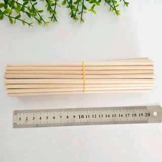 Que kem gỗ tròn 50 que, que tre trang trí