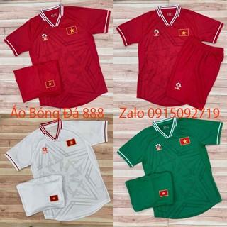 Bộ Quần Áo Bóng Đá Đội Tuyển Việt Nam 2024 - Chuẩn Mẫu Thi Đấu - Vải Polyester Gai Thái Cao Cấp