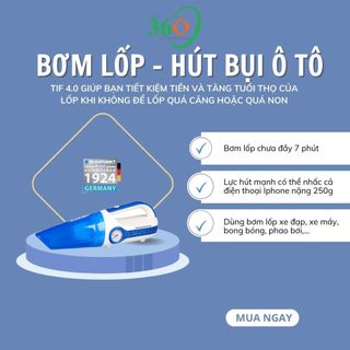 Bơm lốp ô tô hút bụi ô tô Blaupunkt TIF 4.0 12V bơm lốp chưa đầy 7 phút, hút được điện thoại 250g