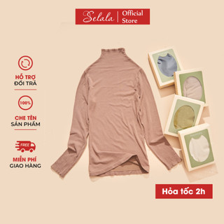 Áo Giữ Nhiệt Vân Lưới Hạt Ngọc Selala Cổ 3 Phân Siêu Ấm Siêu Bền Siêu Mềm Mịn GN06