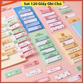 Giấy ghi chú dán được ,giấy note set 6 tập 120 tờ dễ thương, nhiều màu, nhiều mẫu lựa chọn