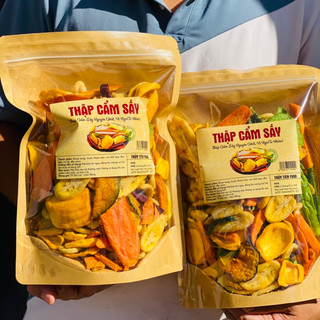 Trái Cây Sấy Đà Lạt 500gr – Mix Ăn Vặt Healthy Giòn Ngon