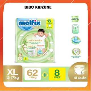 Bỉm quần Molfix thành phần sợi tre, bông organic thêm miếng đủ size- S/M/L/XL/XXL/XXXL