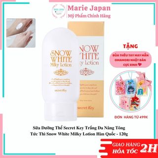 Sữa Dưỡng Thể Secret Key Trắng Da Nâng Tông Tức Thì  Snow White Milky Lotion - 120g