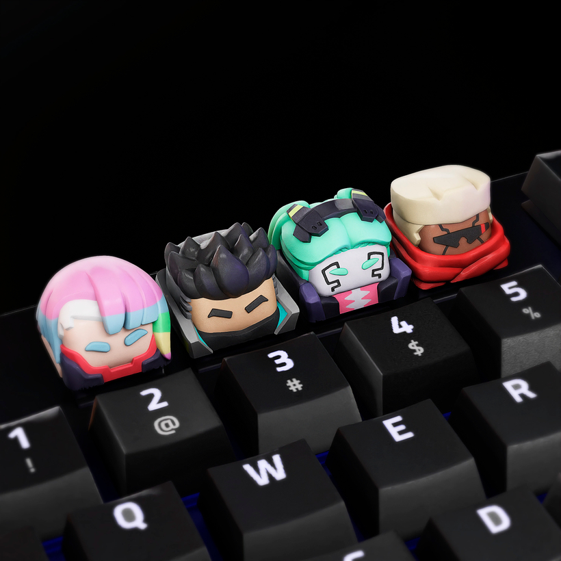 [XẢ NGHỈ] Phôi keycap Cyberpunk - David, Lucy, Maine, Rebecca