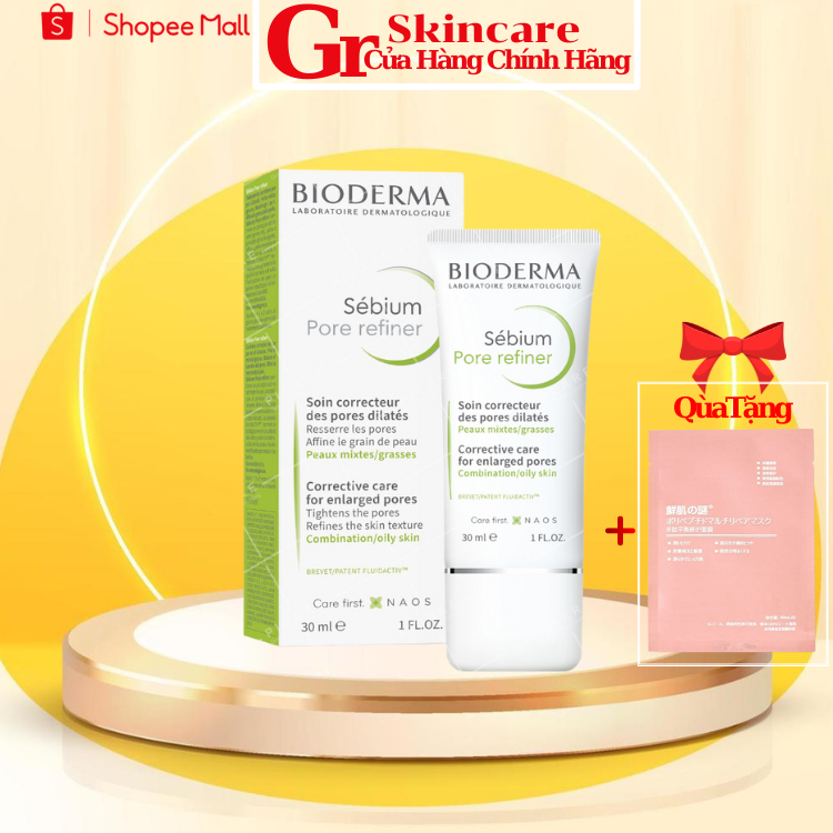 Kem Dưỡng Ẩm Bioderma Sebium Pore Refiner 30ml Xanh Giúp Se Khít Lỗ Chân Lông, Giảm Bóng Nhờn
