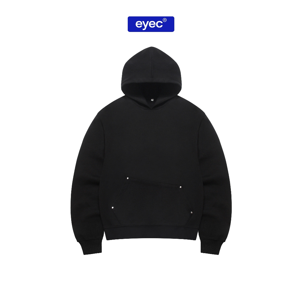 Áo Hoodie nỉ form rộng unisex EYEC LOGO-PATCH Màu Đen