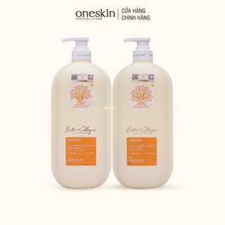 Dầu gội xả siêu mượt, kích mọc tóc Biotin Collagen Voudioty vàng 1000ML phiên bản 2024