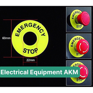 Tem mác dừng khẩn cấp phi 22 / EMERGENCY STOP phi 22