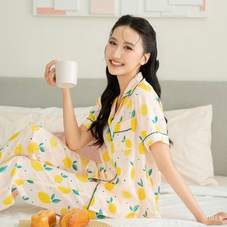 VIBES Pijama dài Lemons Long Py Set