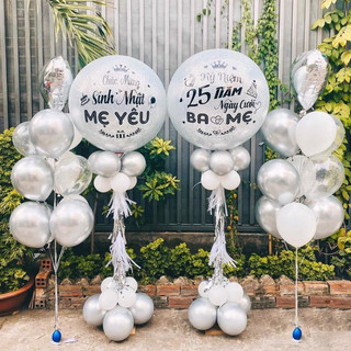 Bóng jumbo, Bóng khổng lồ in chữ theo yêu cầu trang trí phòng cưới, trang trí sinh nhật
