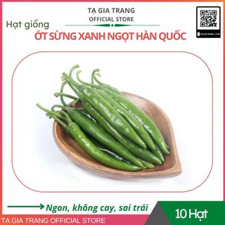 Hạt giống ớt Sừng xanh ngọt Hàn Quốc siêu ngon, sai trái