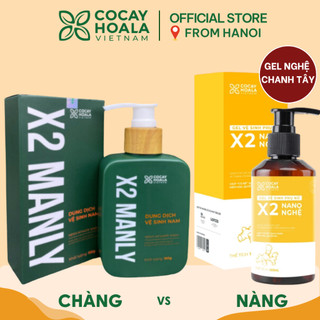Combo dung dịch vệ sinh nam + dung dịch vệ sinh nữ Gel nghệ chanh tây 150ml Cỏ Cây Hoa Lá