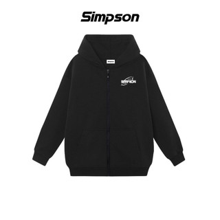 Áo Hoodie Zip SIMPSON Signature Basic Nỉ Chân Cua Cotton 100% Unisex Local Brand - HD01