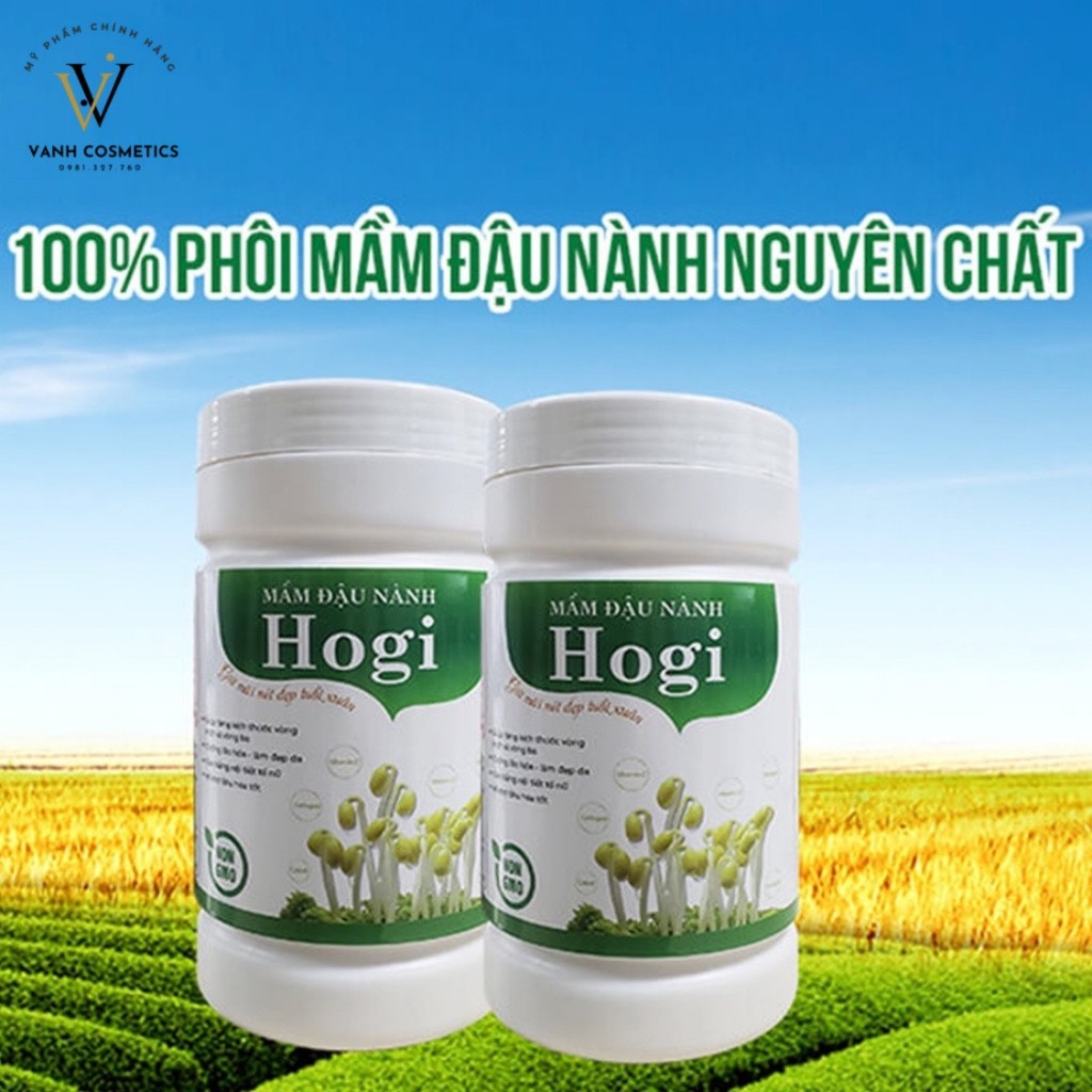 Mầm Đậu Nành Hogi HCN-Hỗ Trợ Tăng Vòng 1, Chống Lão Hoá, Đẹp Da - Hộp 400g