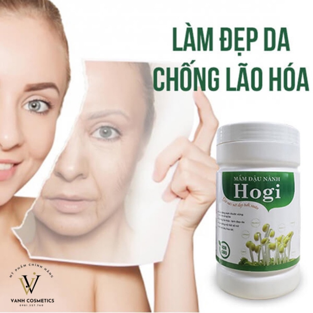 Mầm Đậu Nành Hogi HCN-Hỗ Trợ Tăng Vòng 1, Chống Lão Hoá, Đẹp Da - Hộp 400g