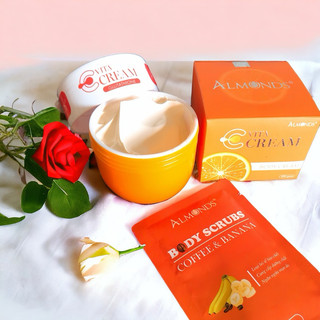 Kem dưỡng trắng body Vita C  Almonds 200g chính hãng