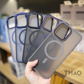 Ốp Filada nhám chống bám vân tay, hỗ trợ sạc không dây từ tính dành cho iPhone