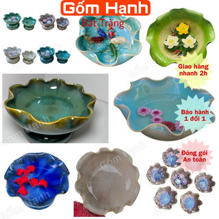 Bát sen gốm thả hoa Minh đường tụ thuỷ