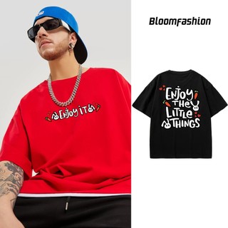 Áo phông nam 3158 cotton khô Ẹnoy the litte things dáng rộng hiphop đường phố