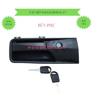 Tay mở cửa bên ngoài xe Howo A7 , bên trái và phải khác nhau, bằng sắt, hàng đẹp, có ổ khóa
