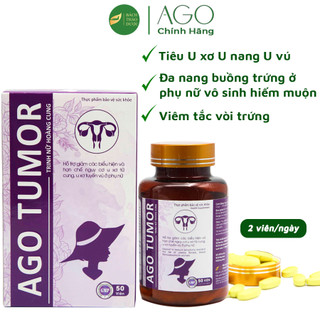 Ago Tumor tiêu sạch u xơ tử cung u nang, đa nang buồng trứng, viêm tắc vòi trứng [50 viên]