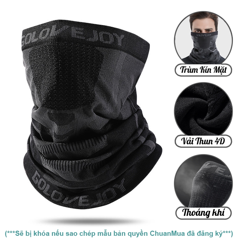 Khăn Ống Đa Năng Chống Nắng Vải Face Mask 4D Thoáng Khí ( Khẩu Trang Nam UV Che Mặt Cổ Chống Bụi Đi Phượt Xe Đạp )