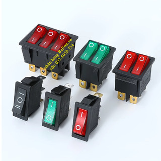 Công tắc đôi ổ cắm có đèn báo 16a/250v - on/off