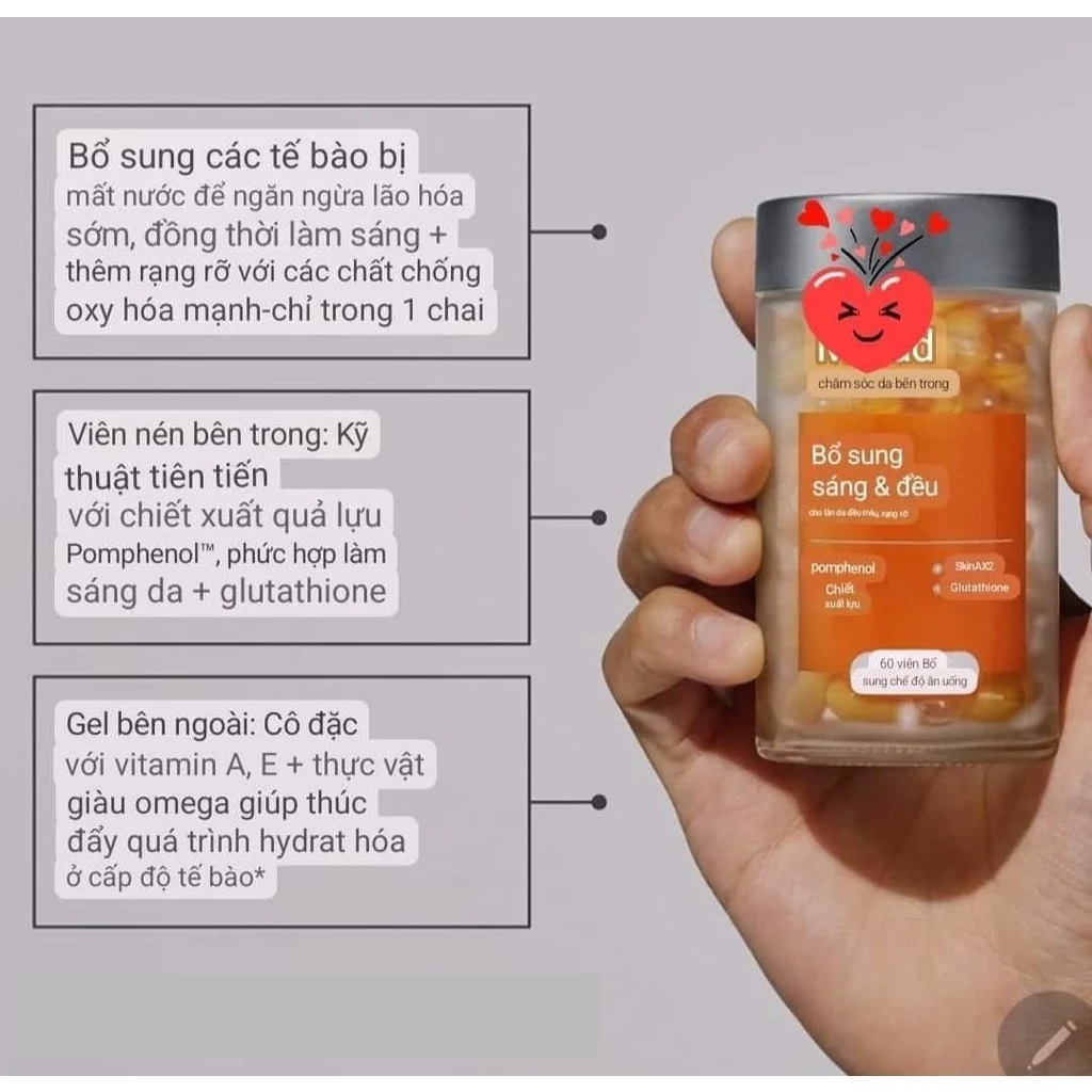 Viên Uống Murad Bright & Even Supplement Chống Nắng Làm Trắng Sáng Da Chống Lão Hóa Giảm Nám Sạm Tàn Nhang - 60 Viên