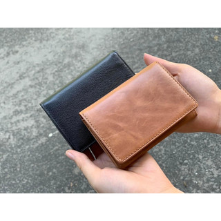 Ví gấp mini đựng thẻ card da thật