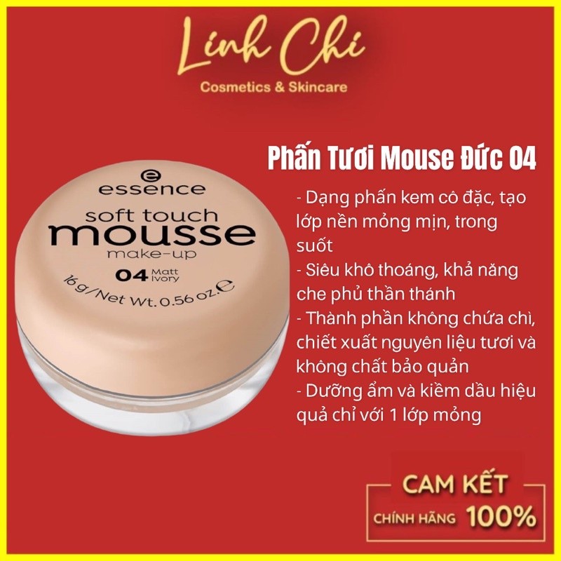Phấn Tươi Essence Soft Touch Mousse 16g (Phấn Đức Chính Hãng)