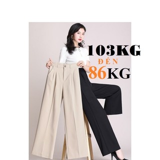 KHÓA GIỮA , QUẦN ỐNG RỘNG Nữ Vải Tuyết Mưa Có Big size tới 103Kg
