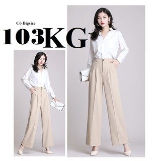Khuy giữa QUẦN ÂU NỮ ỐNG RỘNG ỐNG SUÔNG KHUY KHÓA GIỮA có bigsize 102KG