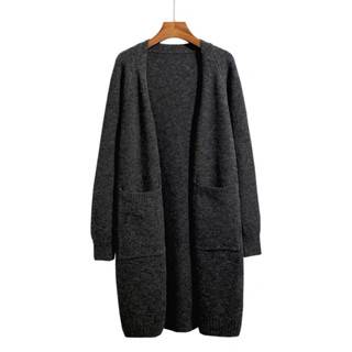 Áo cadigan len lông cừu nữ cao cấp dáng dài tay bồng form suông bảng màu thời trang ( hàng loại 1) | Liola