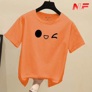 Áo Thun Nữ Tay Ngắn Form Rộng Mắt Nheo AT-019 - Dễ Phối Trang Phục - Trending Xu Hướng - NLF Unisex Fashion