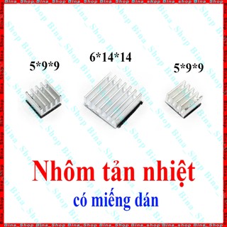 3 cái nhôm tản nhiệt 5x9x9mm/6x14x14mm