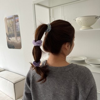 Cột tóc cotton dễ thương sặc sỡ Modleaf Cotton tie set Hàn Quốc