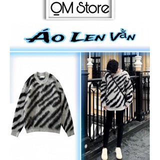  Áo Len Vằn Nam Nữ Lông Xù Sọc Vằn Phong Cách Boy Phố_Áo Len Neww 2023 Chất Vải Len QUẢNG CHÂU Dầy Dặn