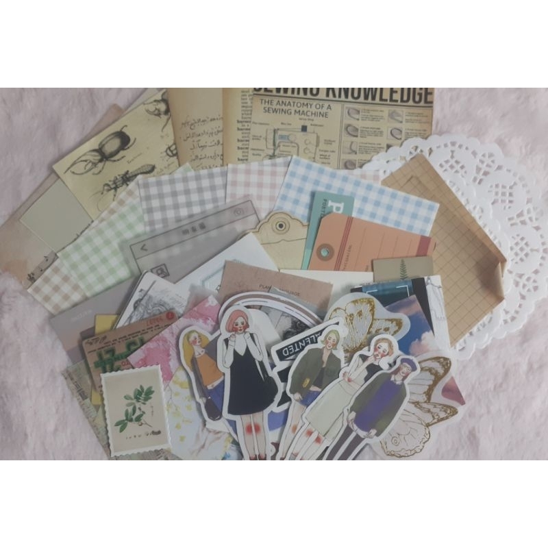 [ sticker] set 65 món giấy và sticker trang trí sổ bullet journal