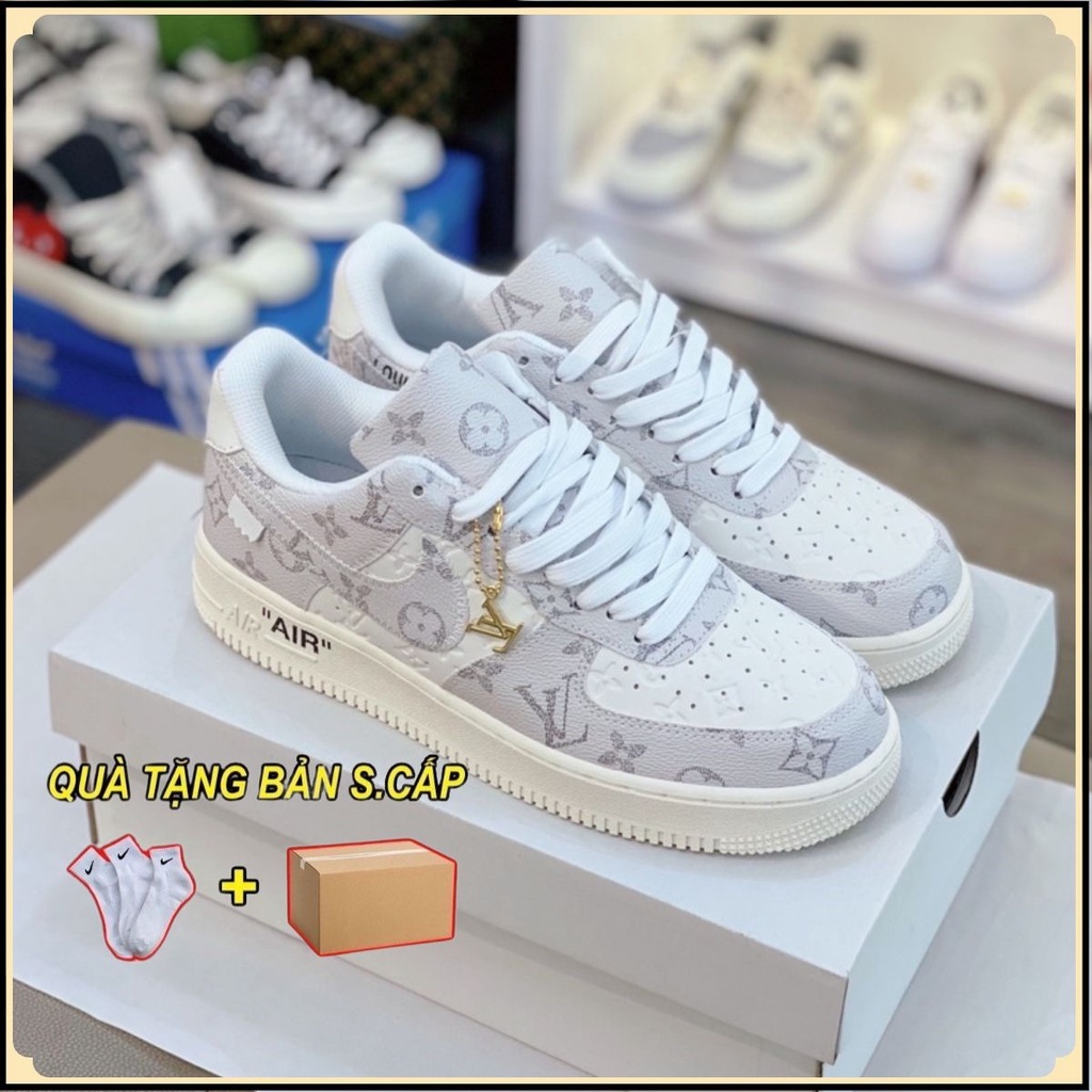 Giày Thể Thao Nam Vân Nổi Trắng Bạc Triple White Silver Giày In Họa Tiết Vân Chìm Màu Bạc Trắng thể thao | BigBuy360 - bigbuy360.vn