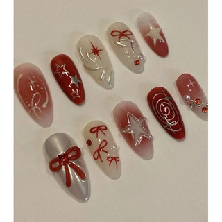82 Nailbox thiết kế nơ đỏ cá tính