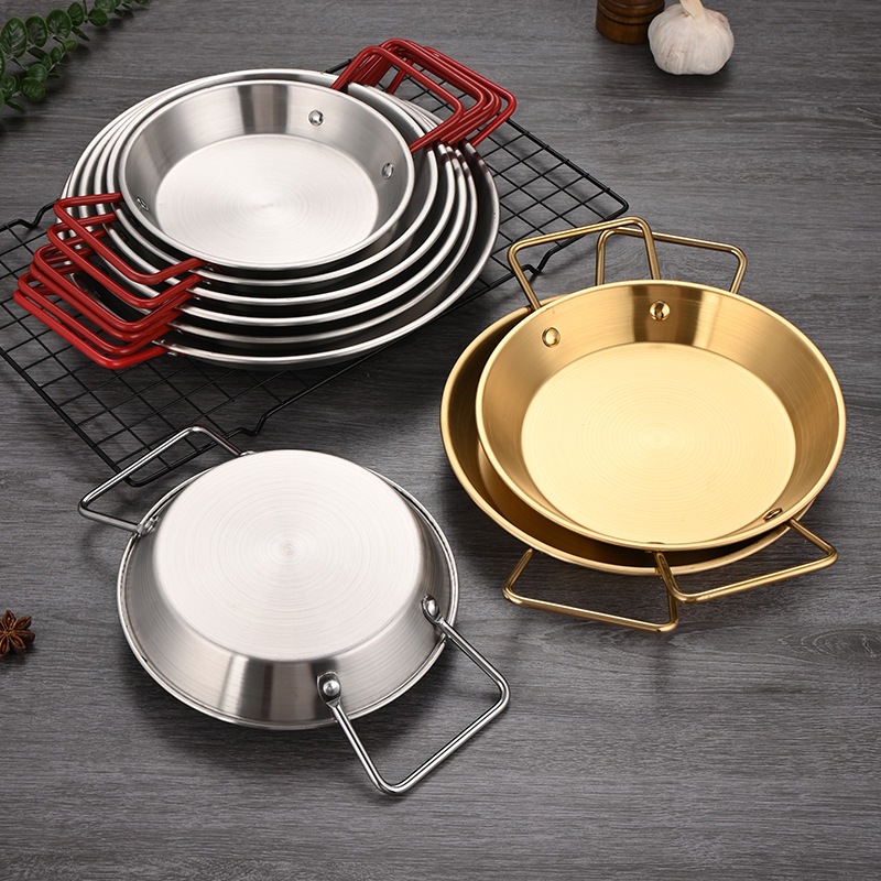 Chảo Paella hải sản bằng thép không gỉ 26cm